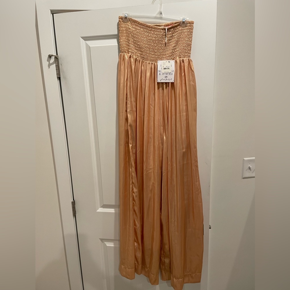 Free people gold loose outfit.